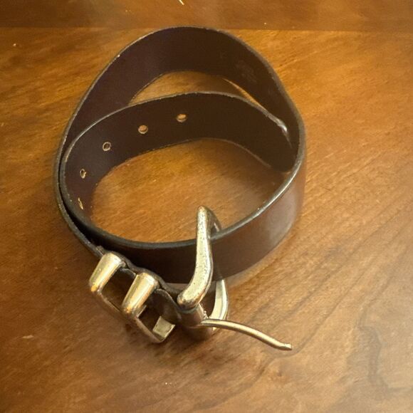 Vintage Gold Buckle Women’s Leather Belt Made In USA S - Picture 7 of 7